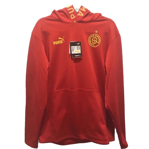 Men’s Puma Spain Espana National Soccer Team Red Fleece Hoodie Size Medium L/S - Picture 2 of 13
